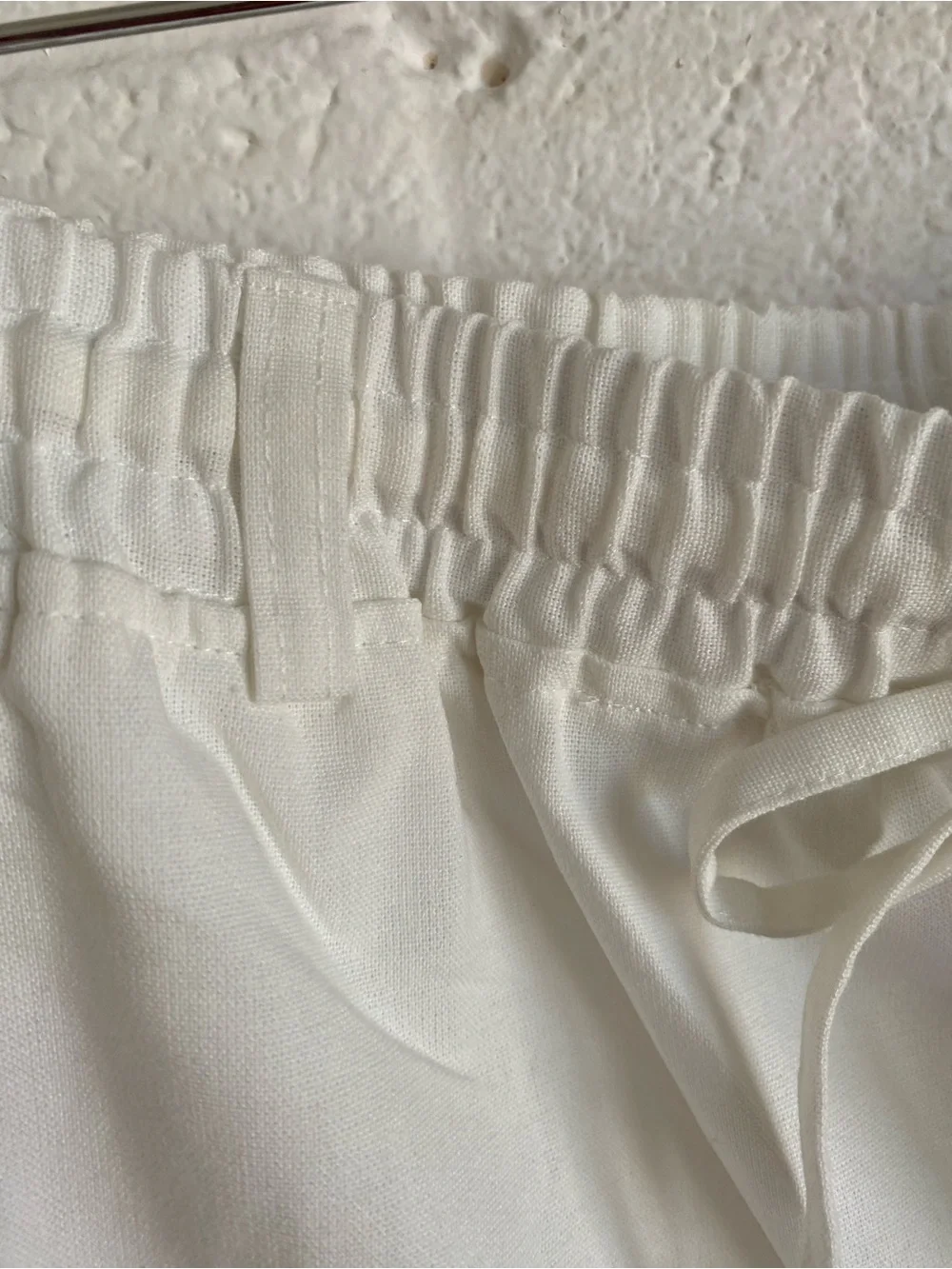 COOFANDY Men's Linen Casual Yoga Pants Beach Coastal Lightweight White XXL 2XL